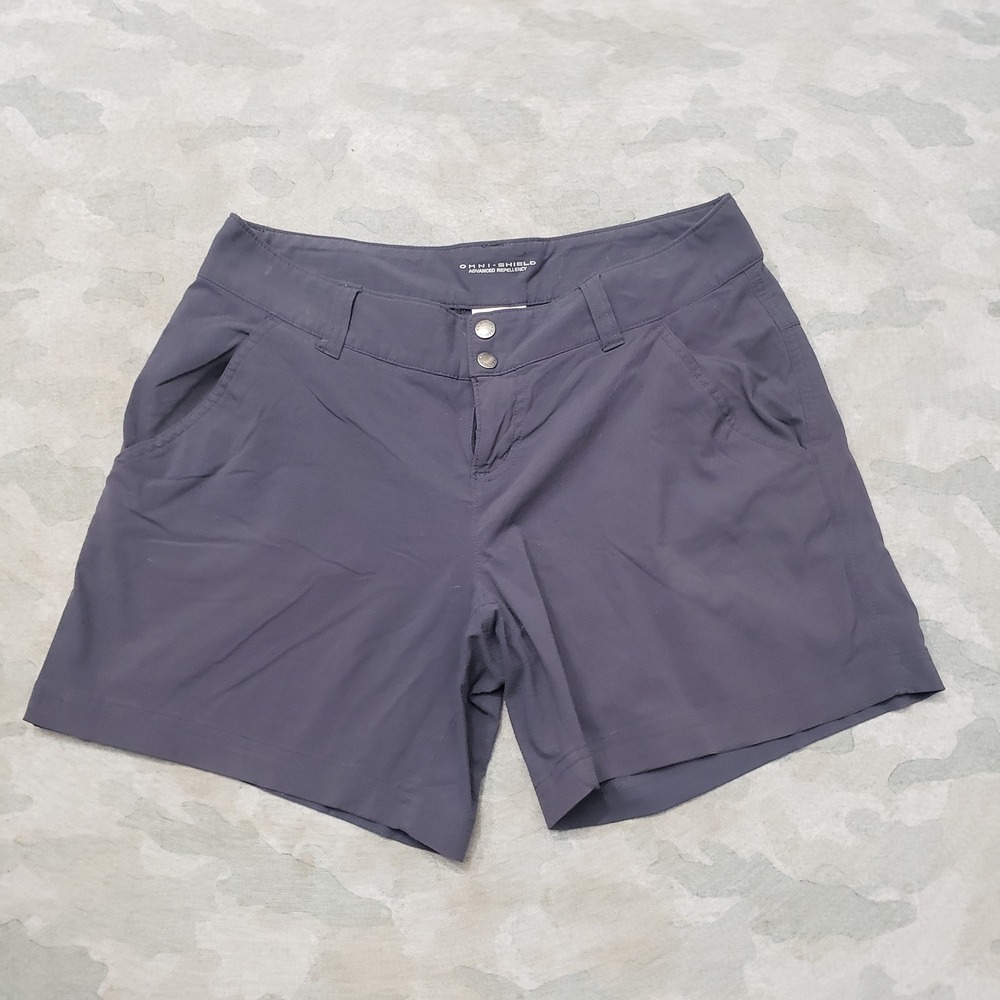 Columbia Shorts Womens 8 Gray Hiking Outdoor Active Stretch Omni-Shield Pockets